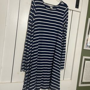 Navy Striped Dress
